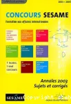 Annales Sésame : Concours 2003