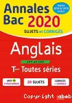 Annales bac 2020 Anglais LV1 et LV2 Term toutes séries. Sujets et corrigés